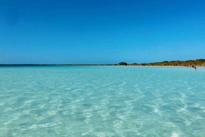 Laguna Bacalar v jihovýchodním Mexiku